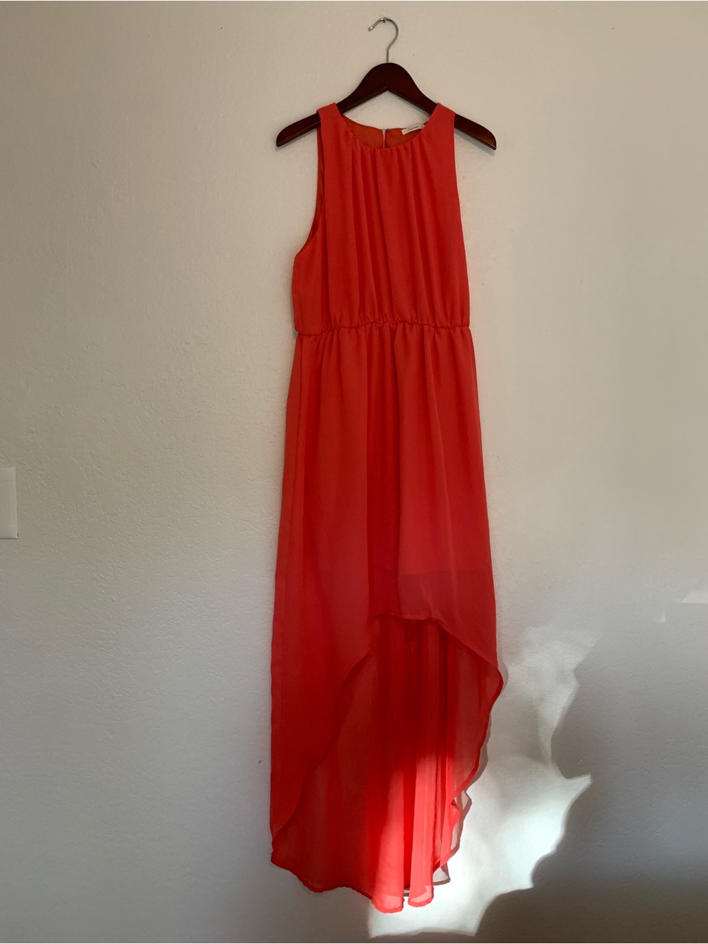 Poetry Bright Orange Red Midi Dress | L